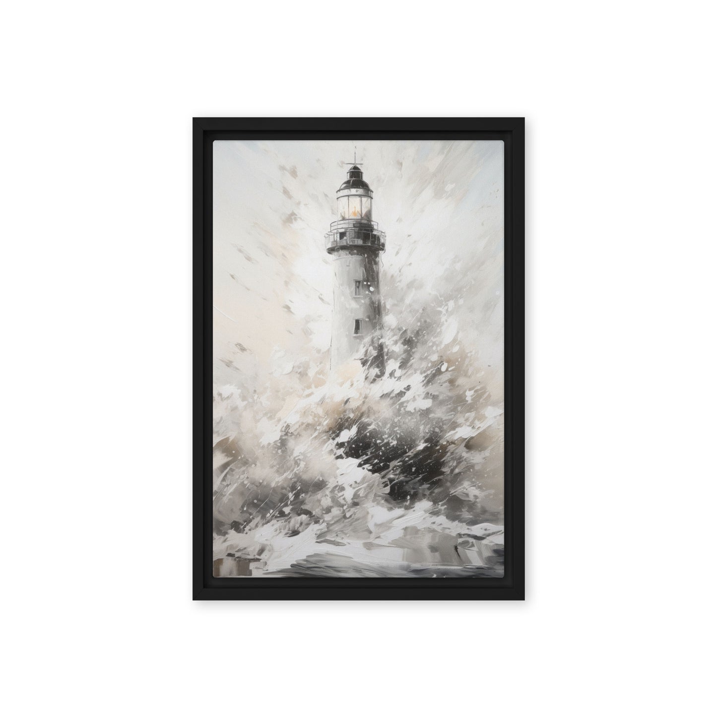 Lighthouse Nautical Art Framed Canvas