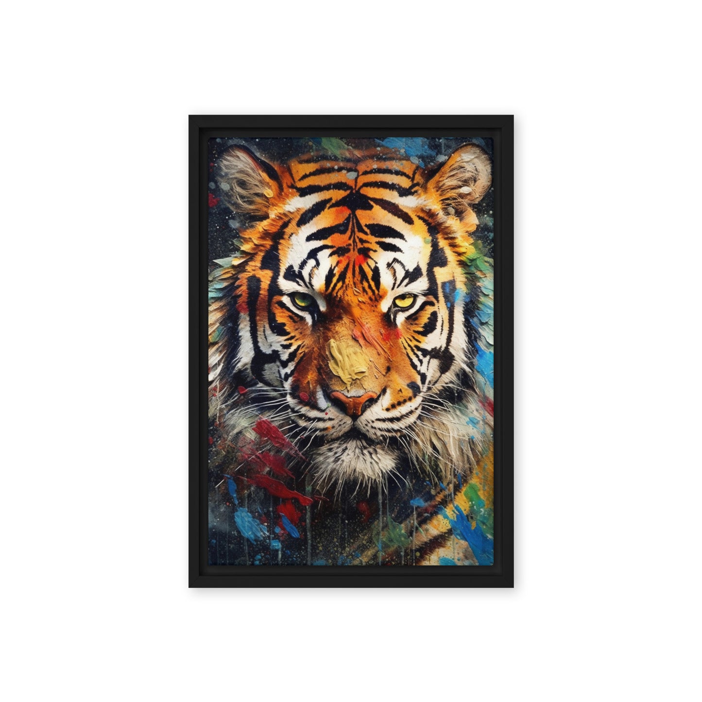 Colorful Tiger Modern Art Digital Print