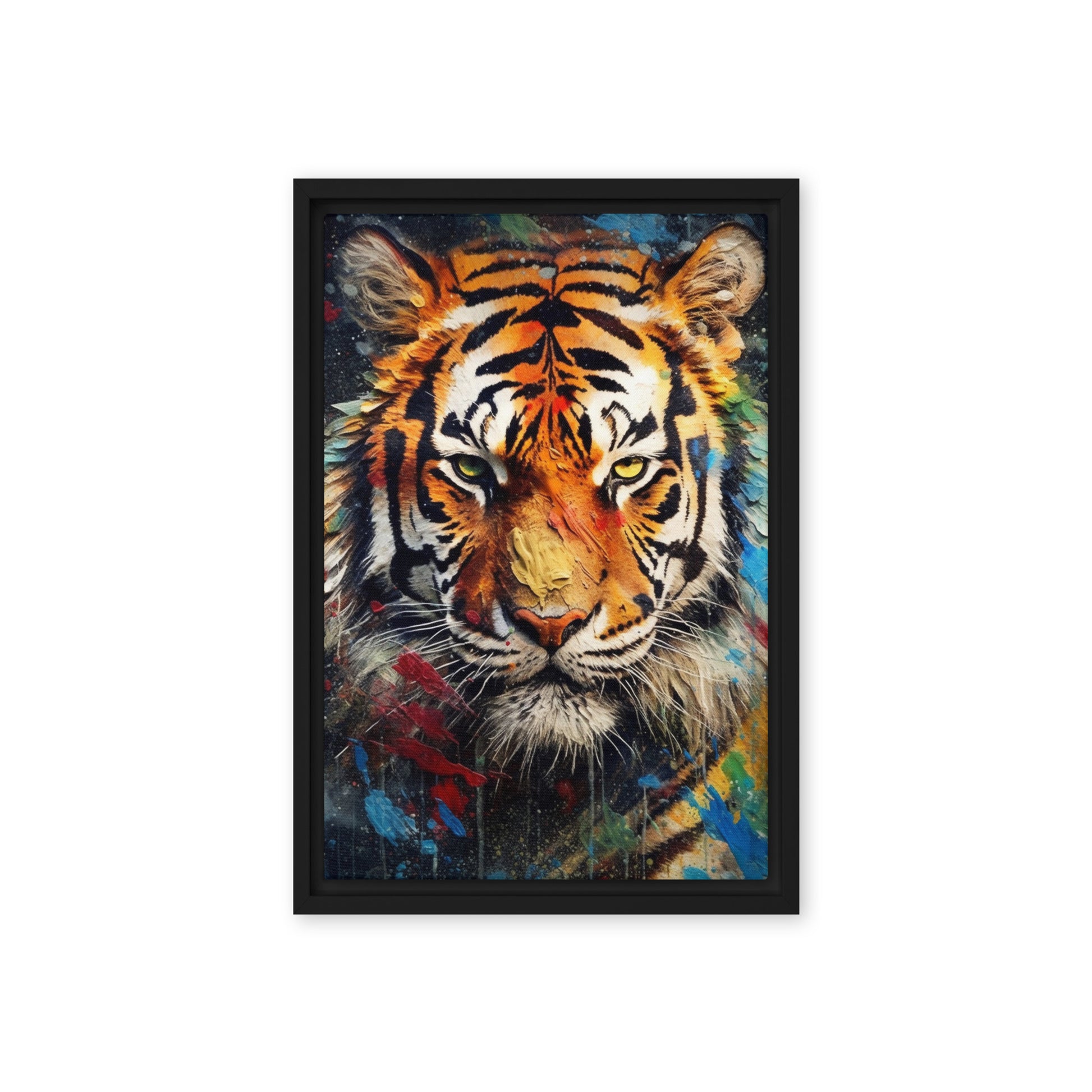Colorful Tiger Modern Art Digital Print