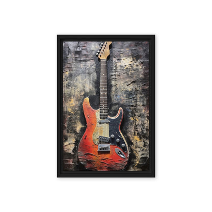 Guitar Music Art Framed Canvas