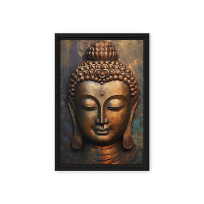 Bronze Buddha Framed Canvas