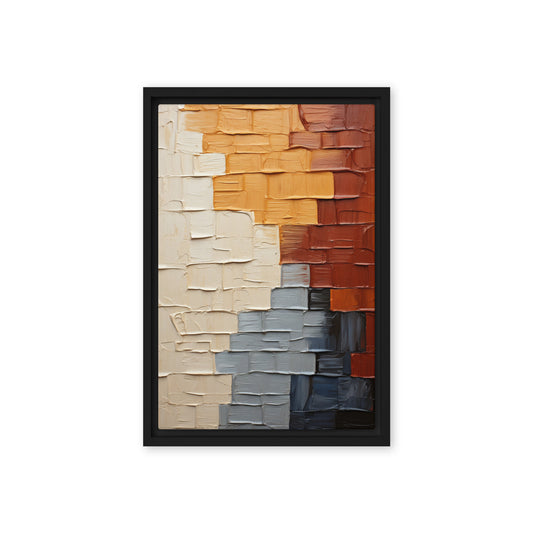 Earth Tone Modern Art Framed Canvas