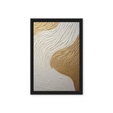 White Gold Impasto Art Digital Print