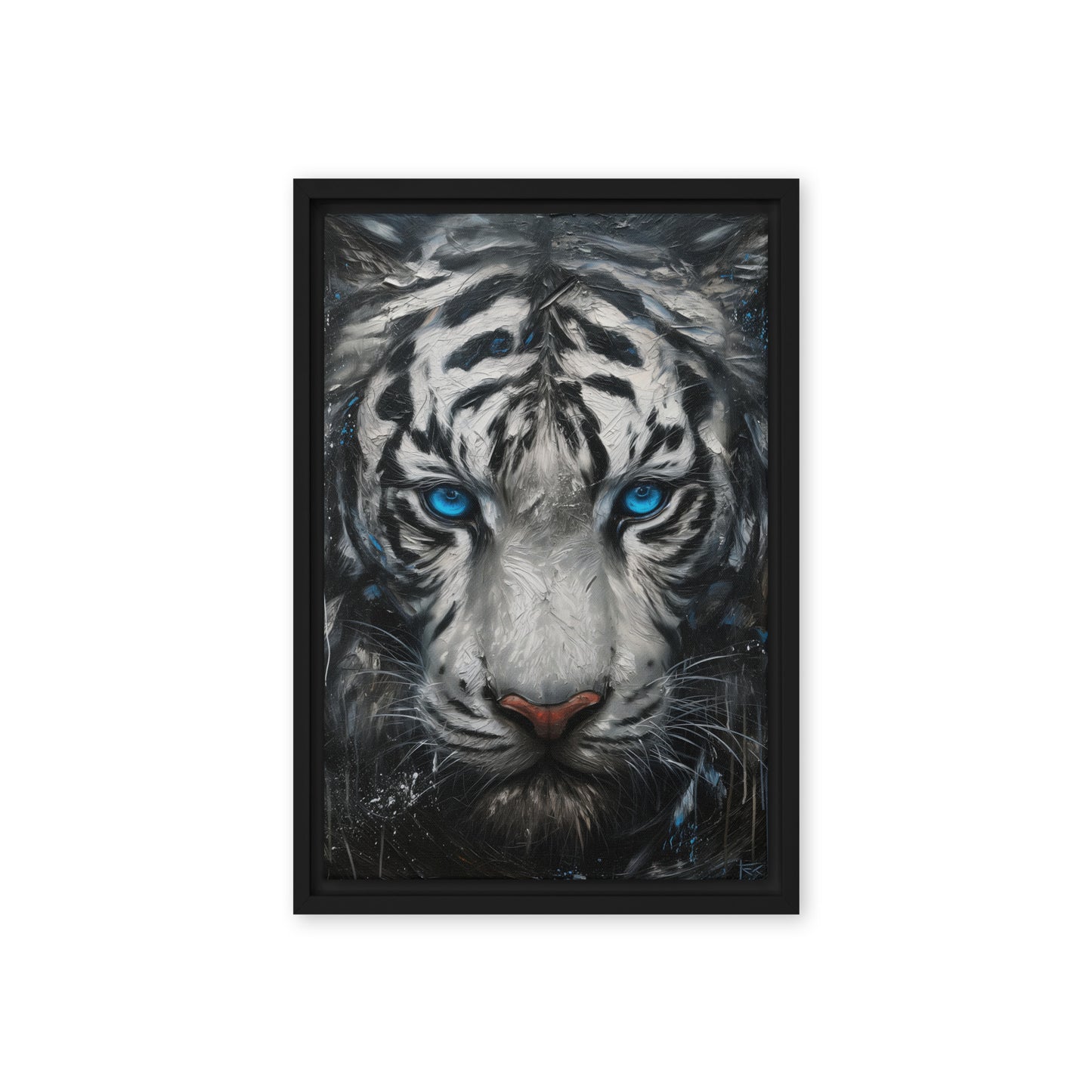 Blue Eyed Tiger Art Digital Print