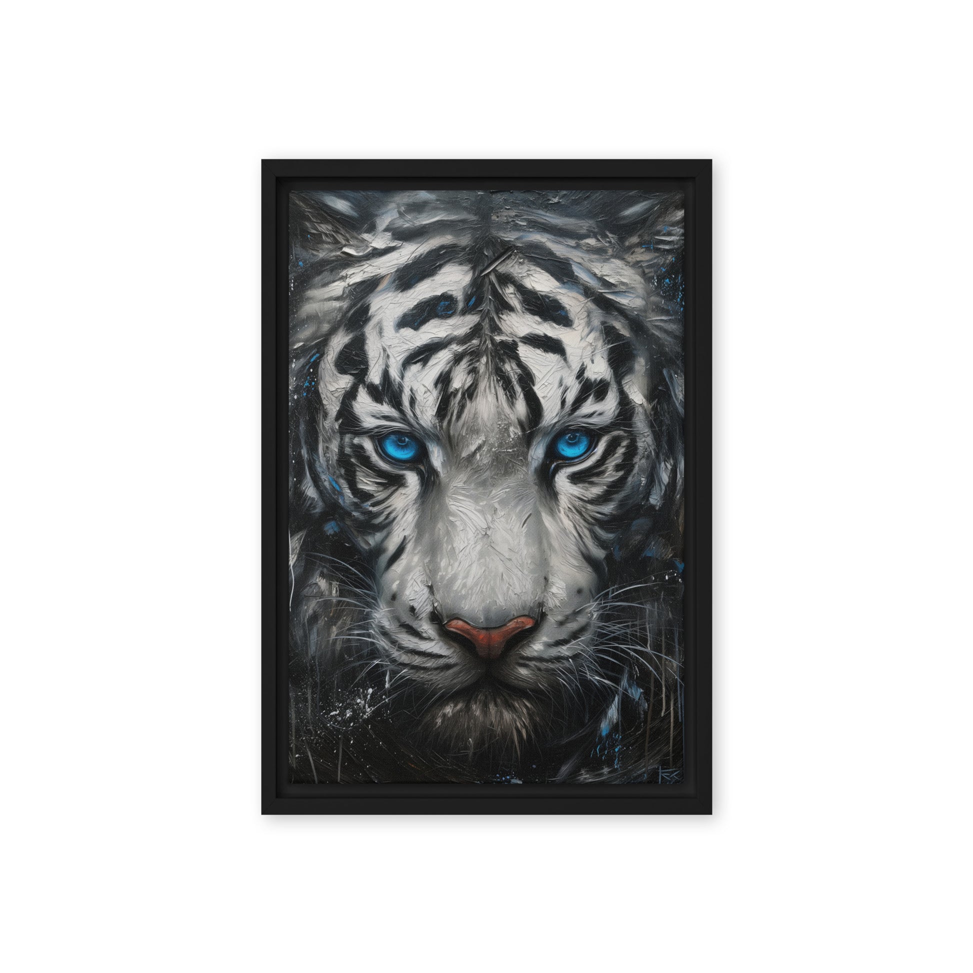 Blue Eyed Tiger Art Digital Print