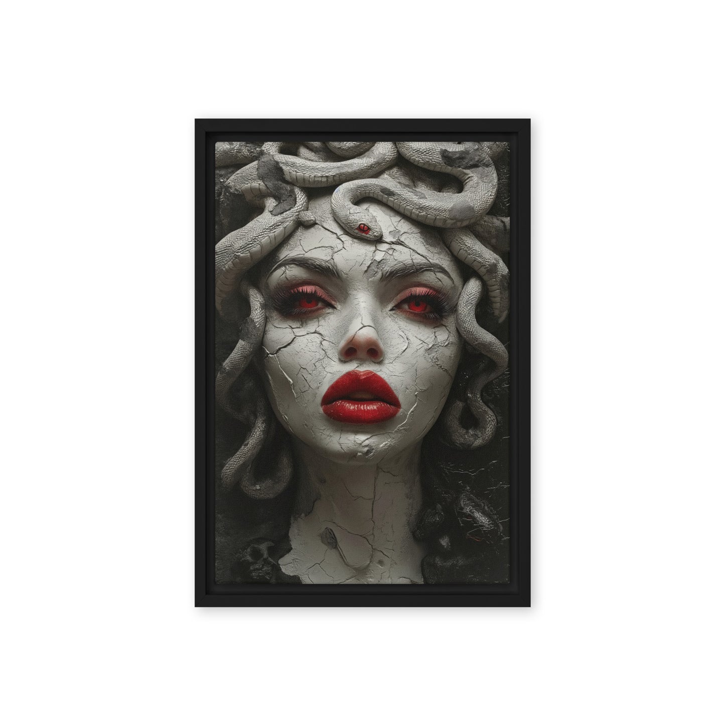 Mesmerizing Medusa Gorgon Framed Canvas