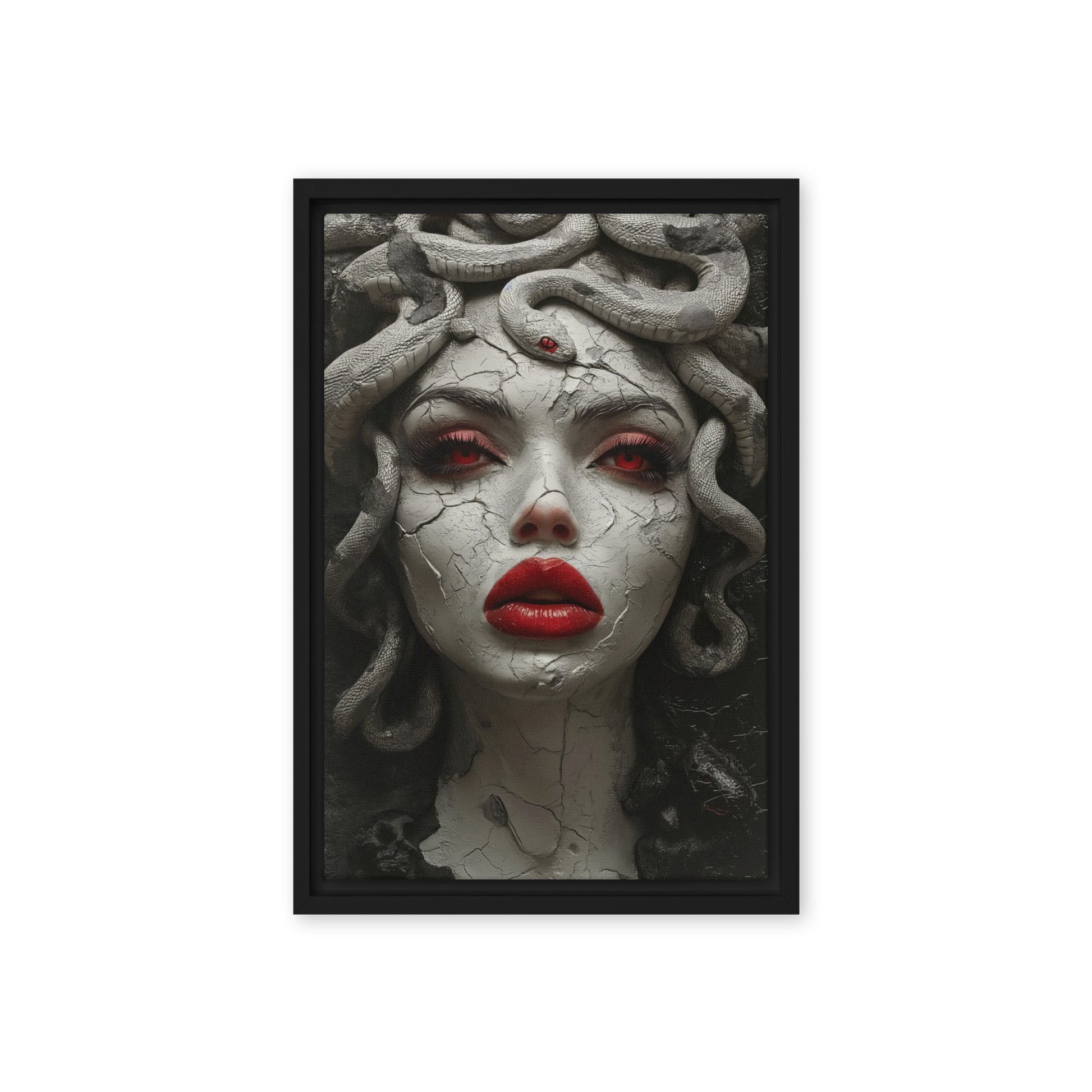 Mesmerizing Medusa Gorgon Framed Canvas