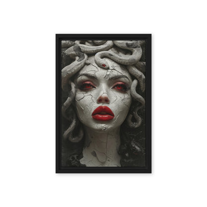 Mesmerizing Medusa Gorgon Framed Canvas