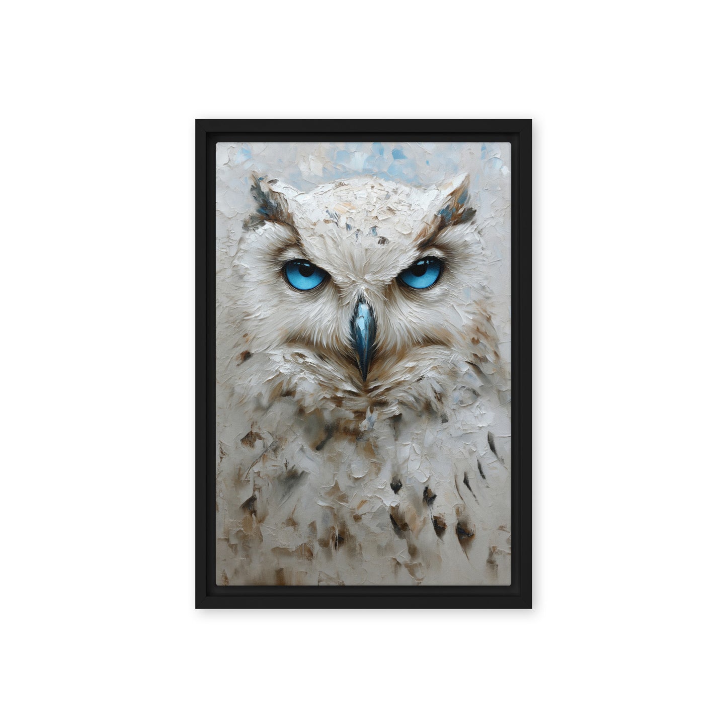 Blue Eyed White Owl Modern Art Digital Print
