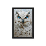 Blue Eyed White Owl Modern Art Digital Print