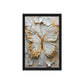 Butterfly White & Gold Modern Art Digital Print