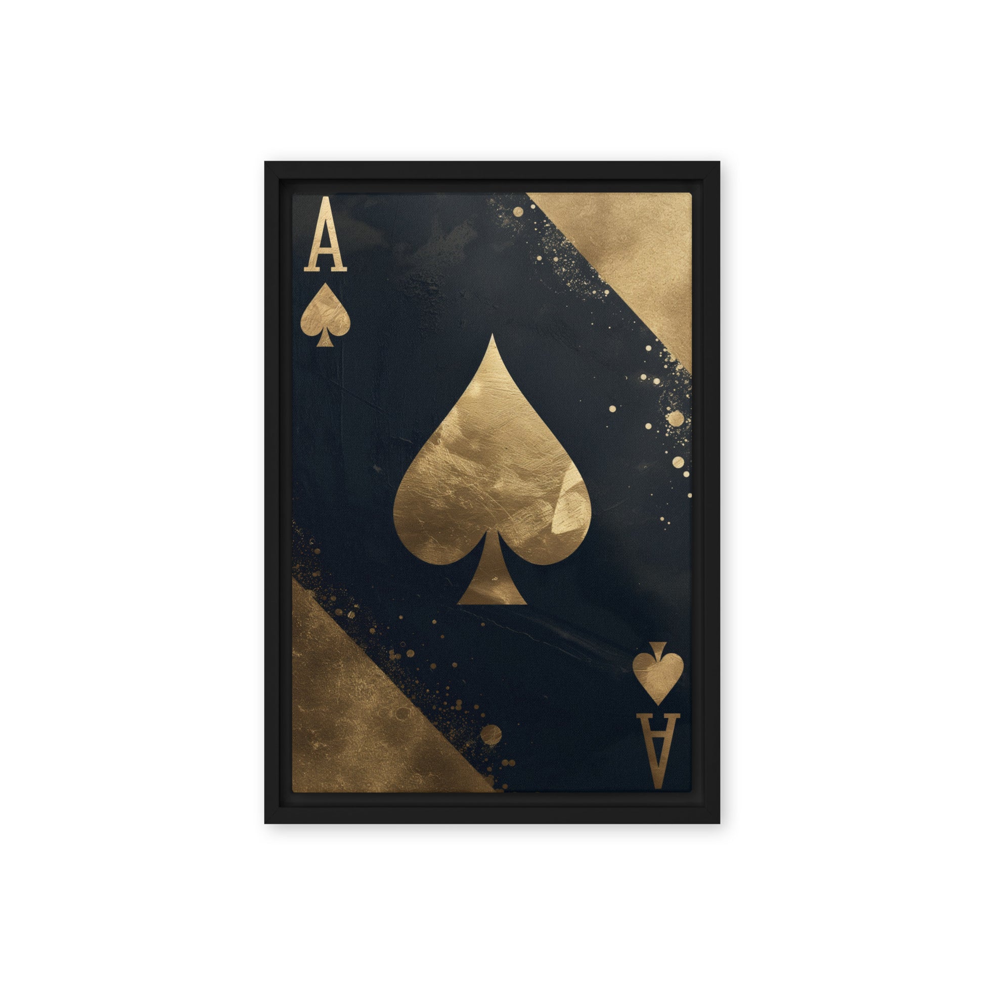 Ace of Spades Luxury Art Framed Canvas