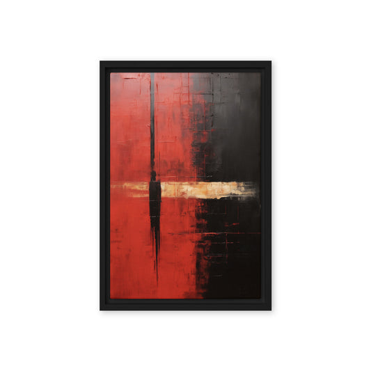Mark Rothko Style Art Red Black Framed Canvas