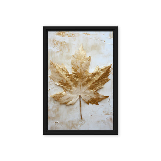 Golden Maple Leaf Floral Art Digital Print