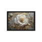 White and Gold Flowers Floral Art Digital Print