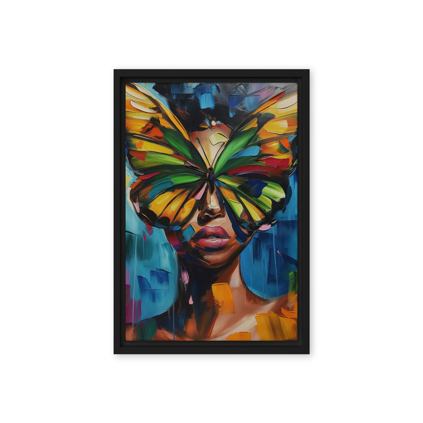 Woman Butterfly Face Art Digital Print