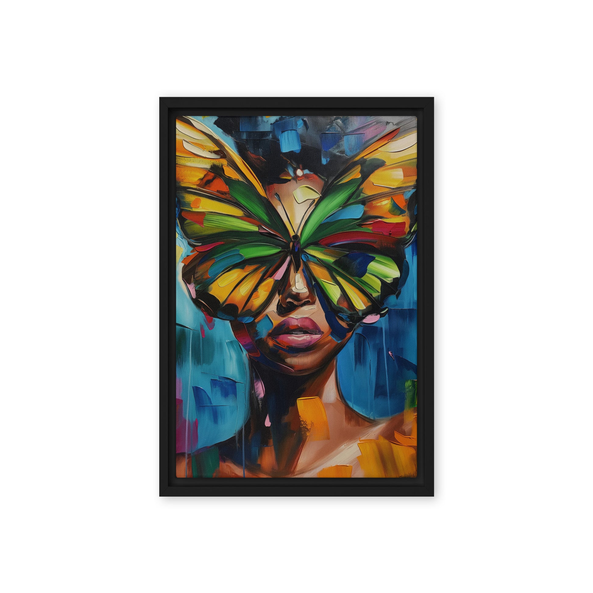 Woman Butterfly Face Art Digital Print