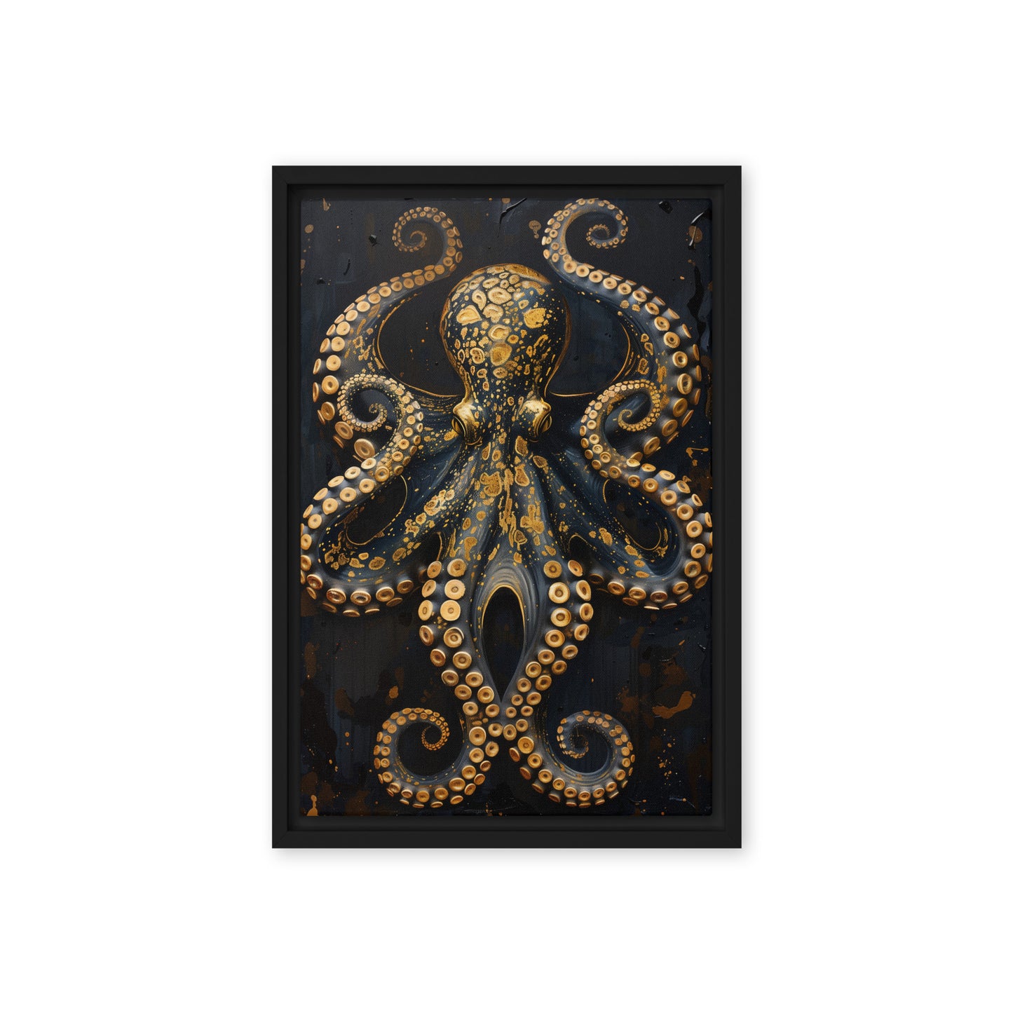 Majestic Golden Octopus Art Digital Print