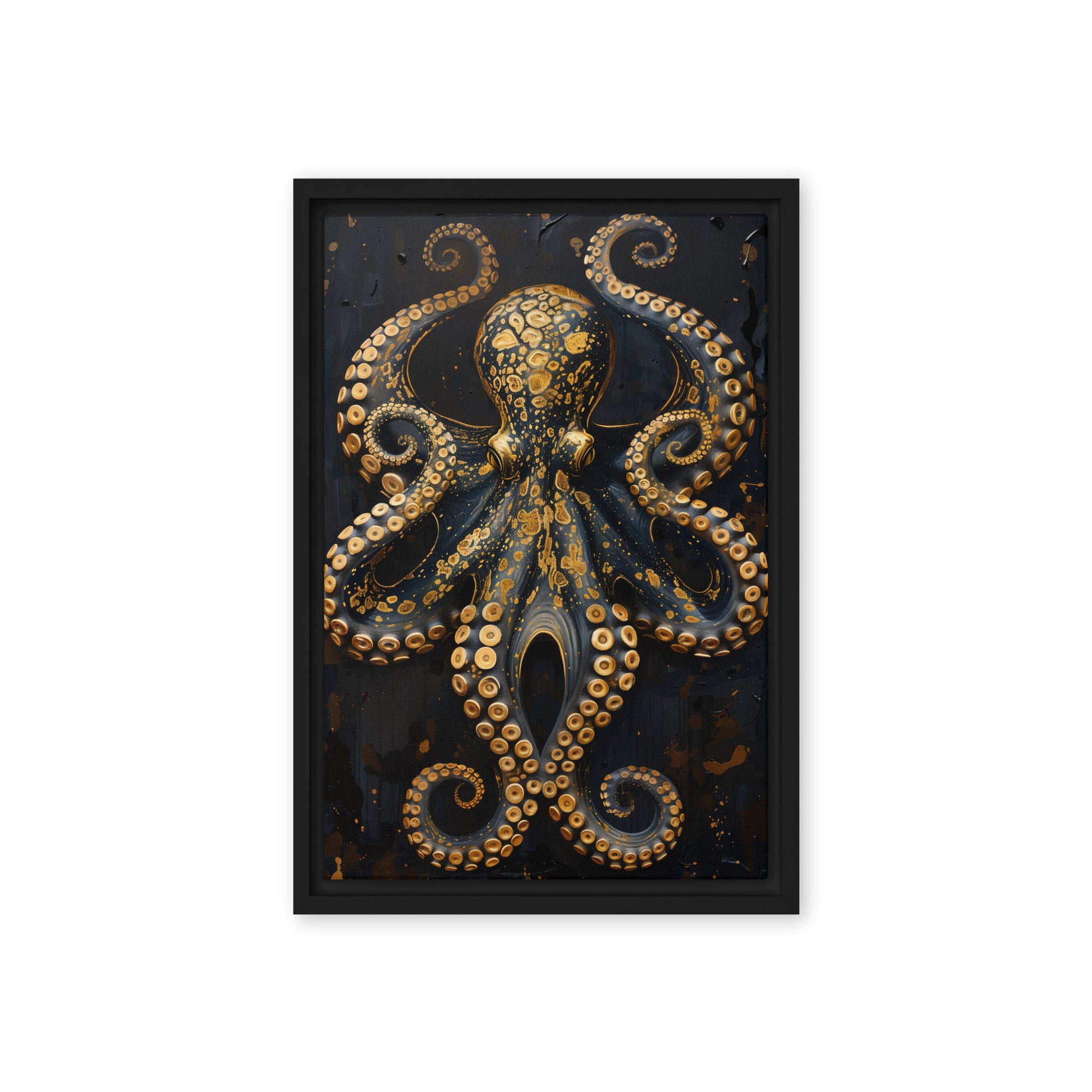 Majestic Golden Octopus Art Digital Print