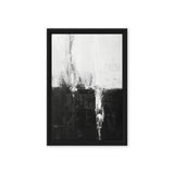 Black White Abstract Art Framed Canvas