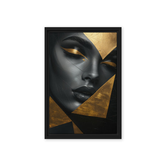 Woman In Gold Triangles Digital Print