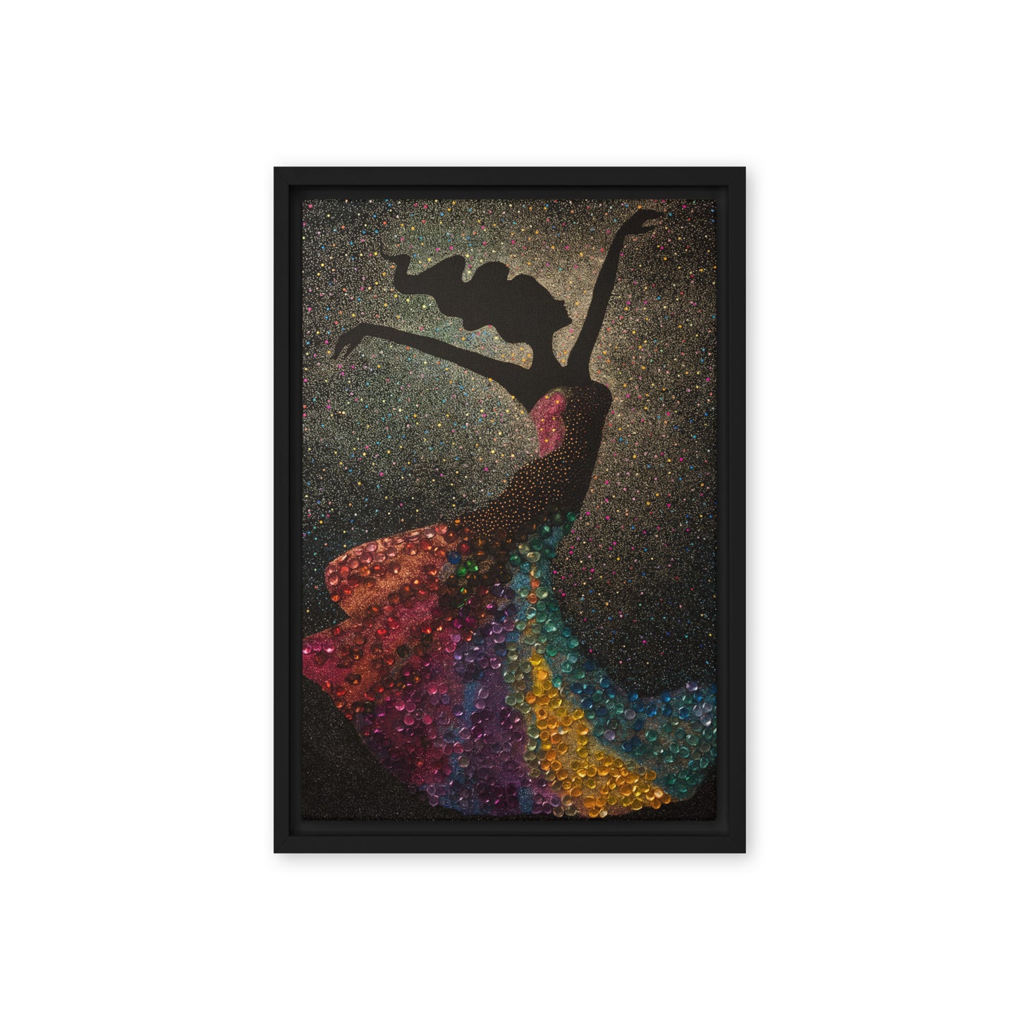 Dancing Woman In A Diamond Dress Art Digital Print