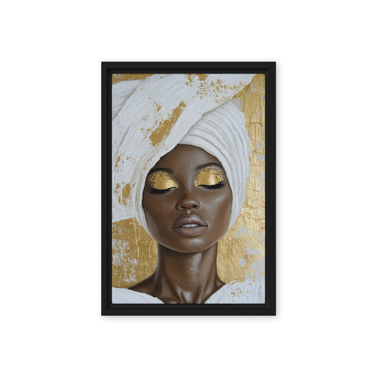 African Woman Impasto Art Digital Print
