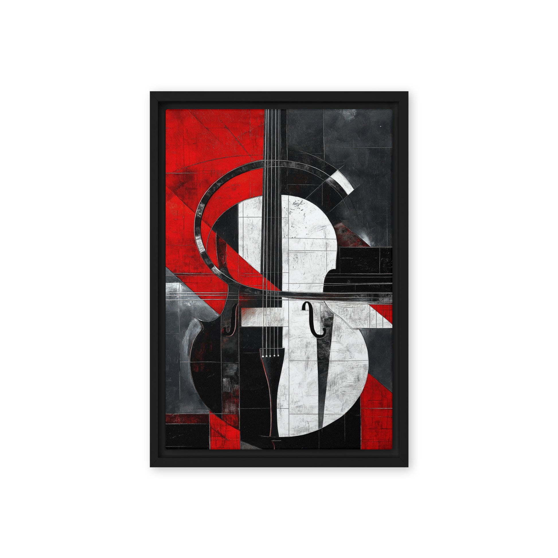 Abstract Violin Music Art Framed Canvas