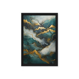 Teal & Gold Landscape Modern Art Digital Print