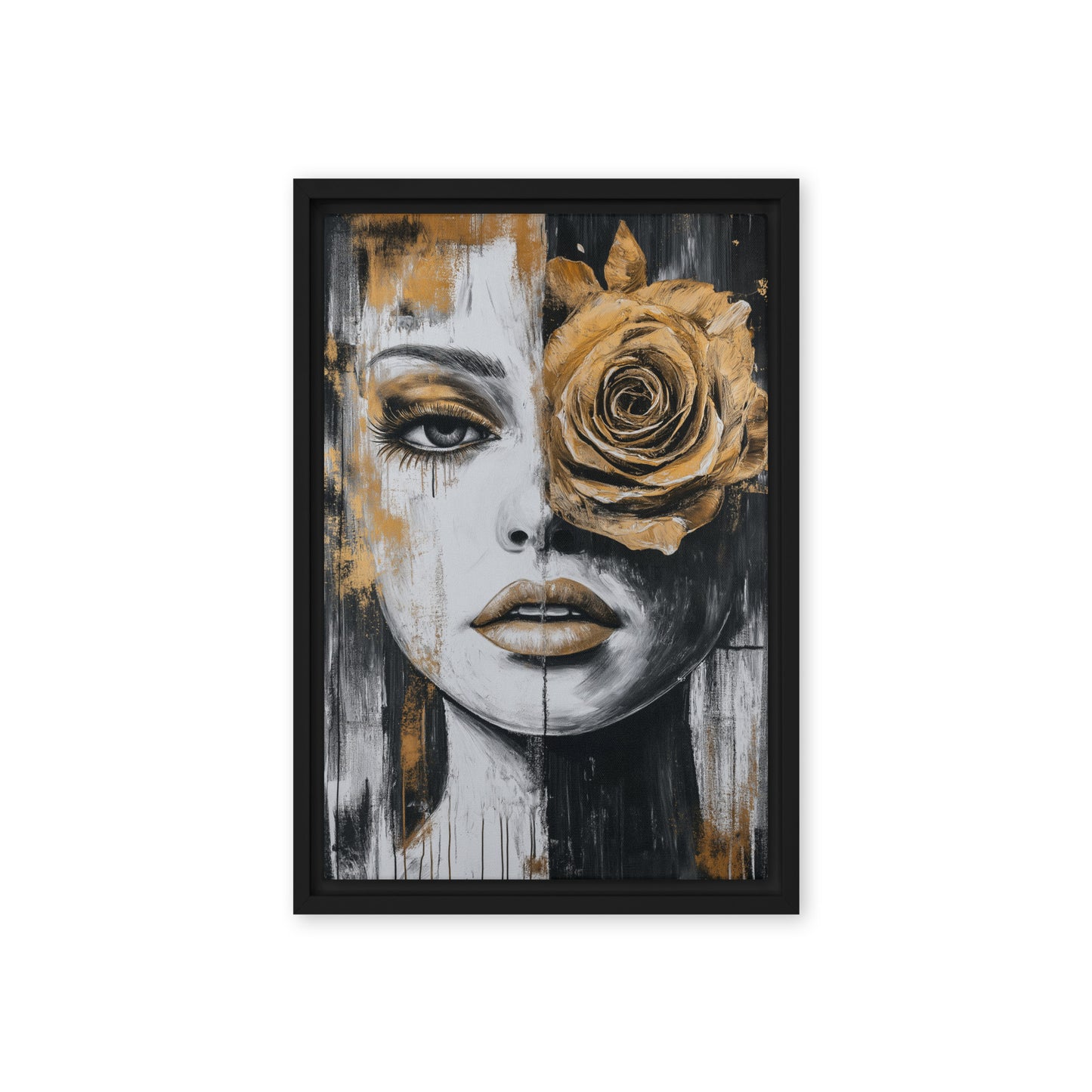Woman Yellow Rose Flowerhead Art Digital Print