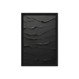 Black Minimalist Textured Art Framed Canvas