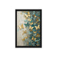 Butterflies Teal Gold Modern Digital Print