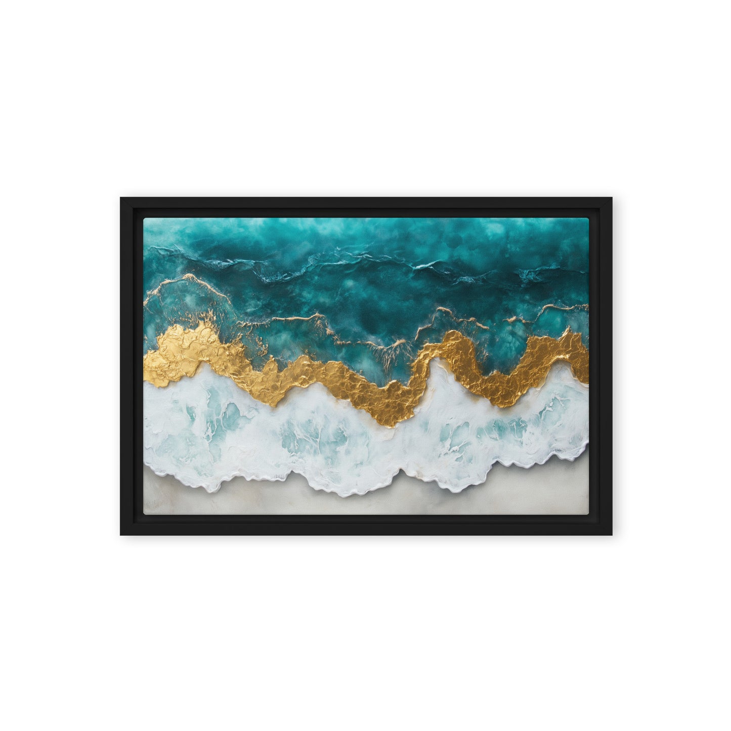 Ocean Arial View Modern Art Framed Canvas
