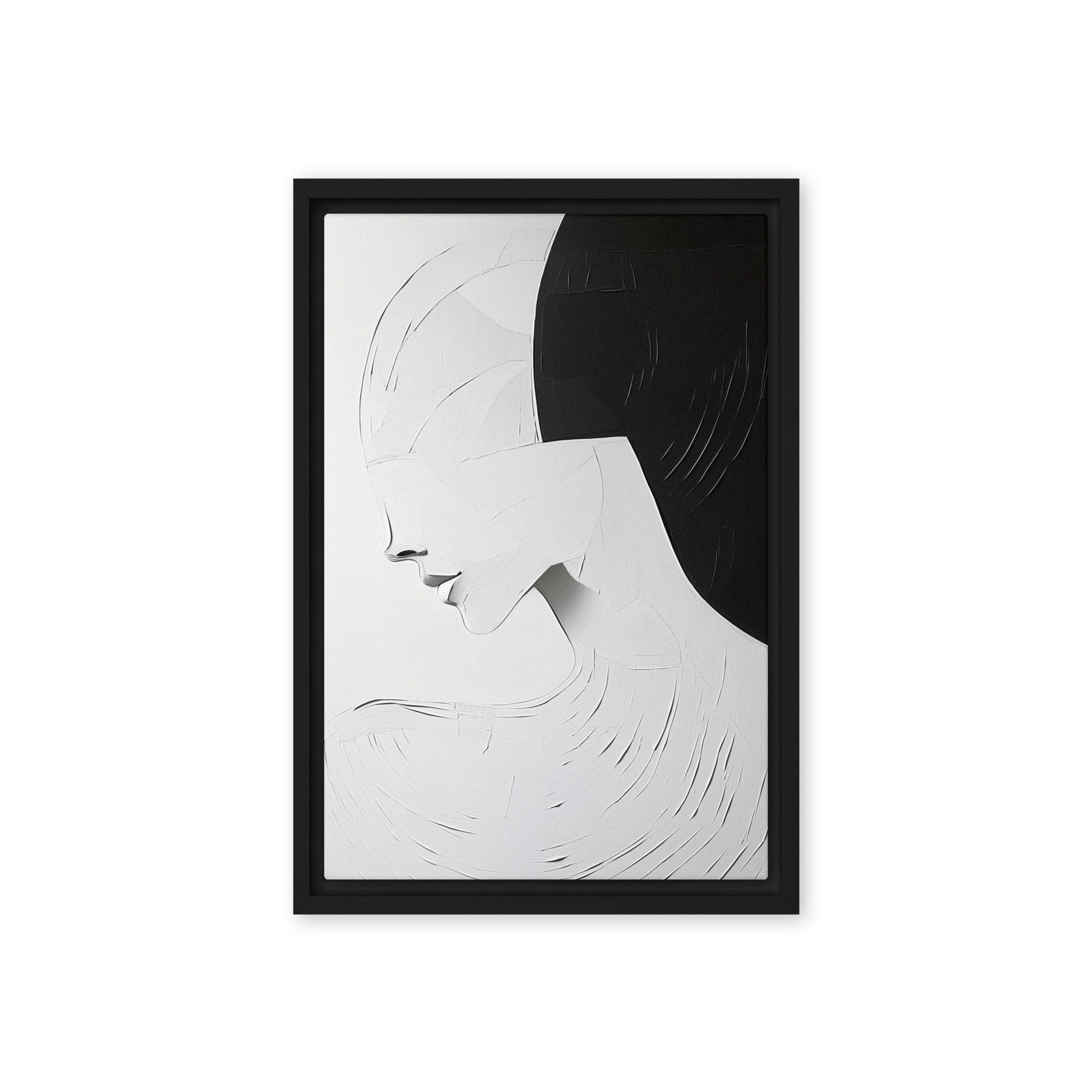 Portrait Minimalist Art Framed Canvas