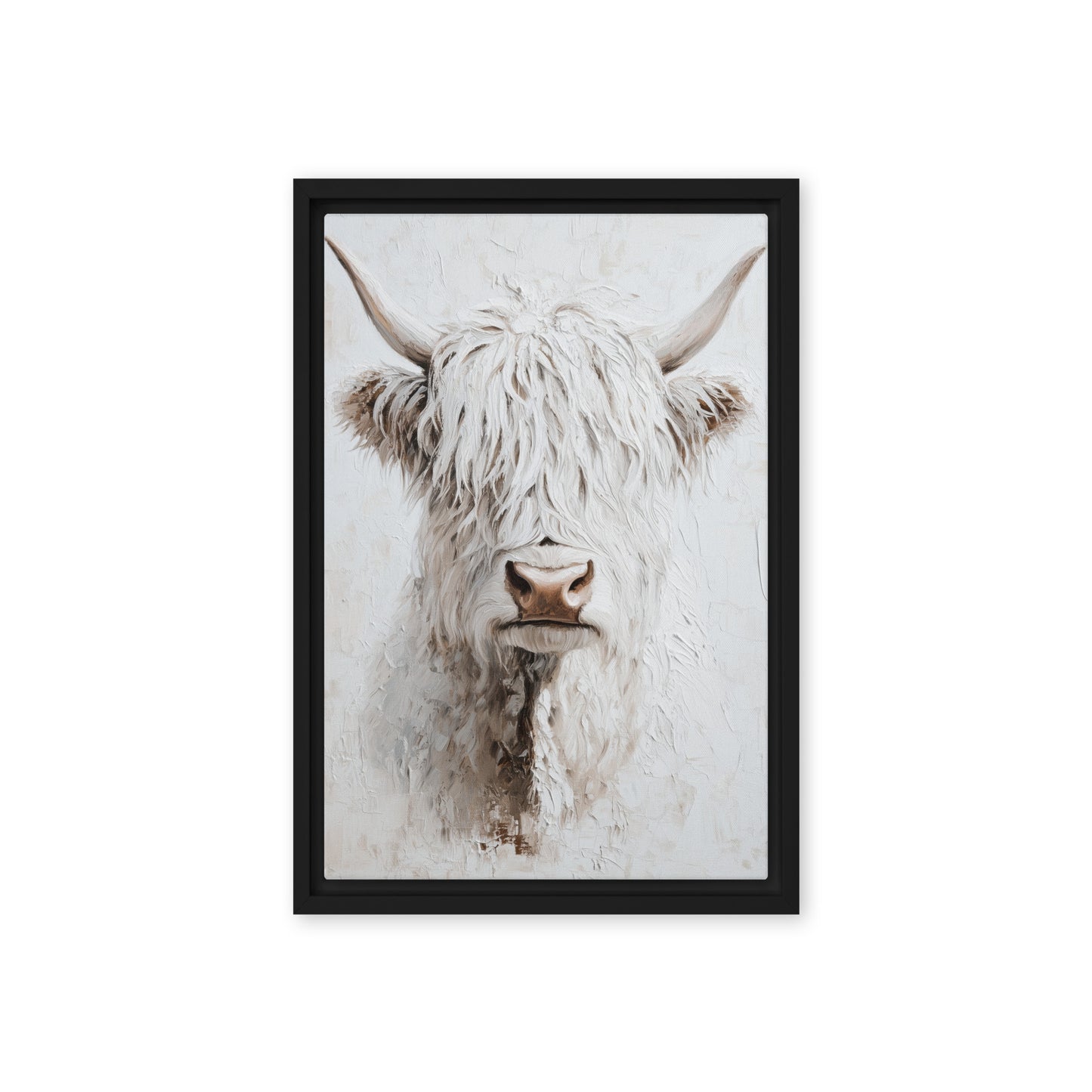 Highland Cow Modern Art Framed Canvas