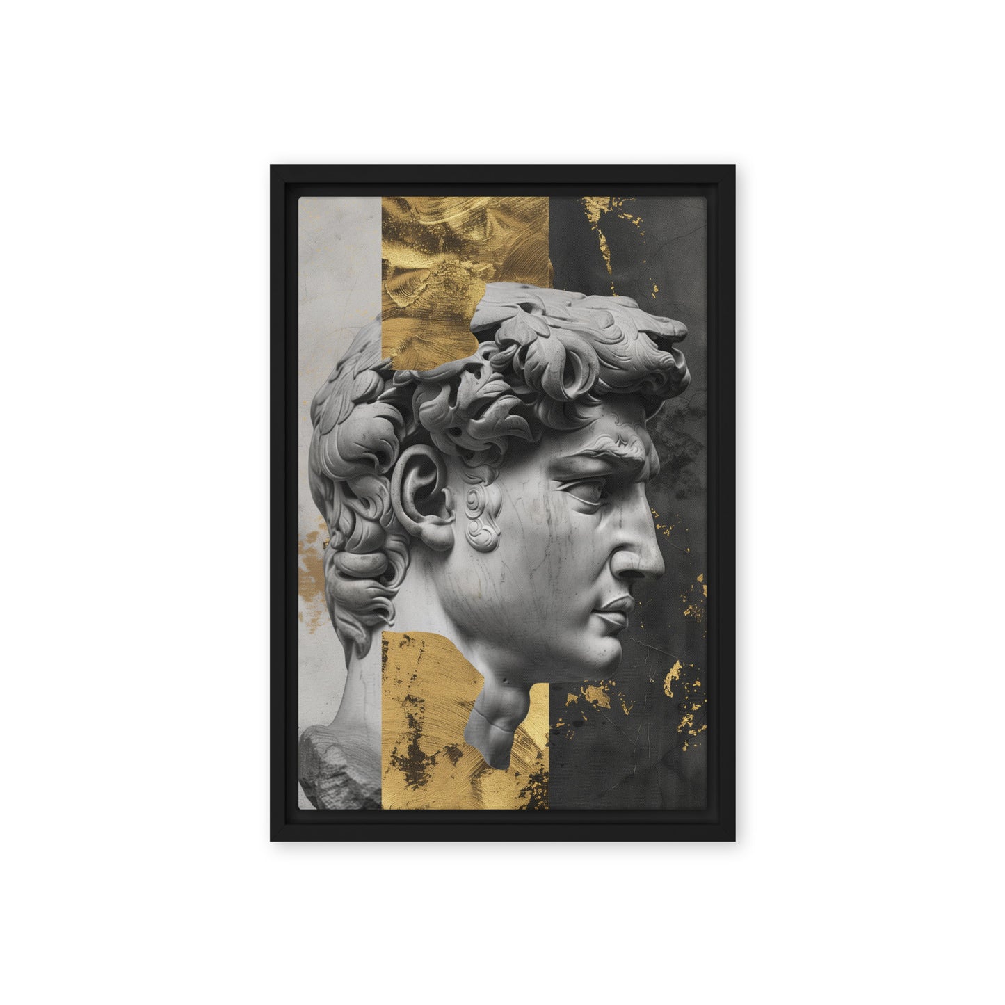 David Sculpture Greek Mythology Art Framed Canvas