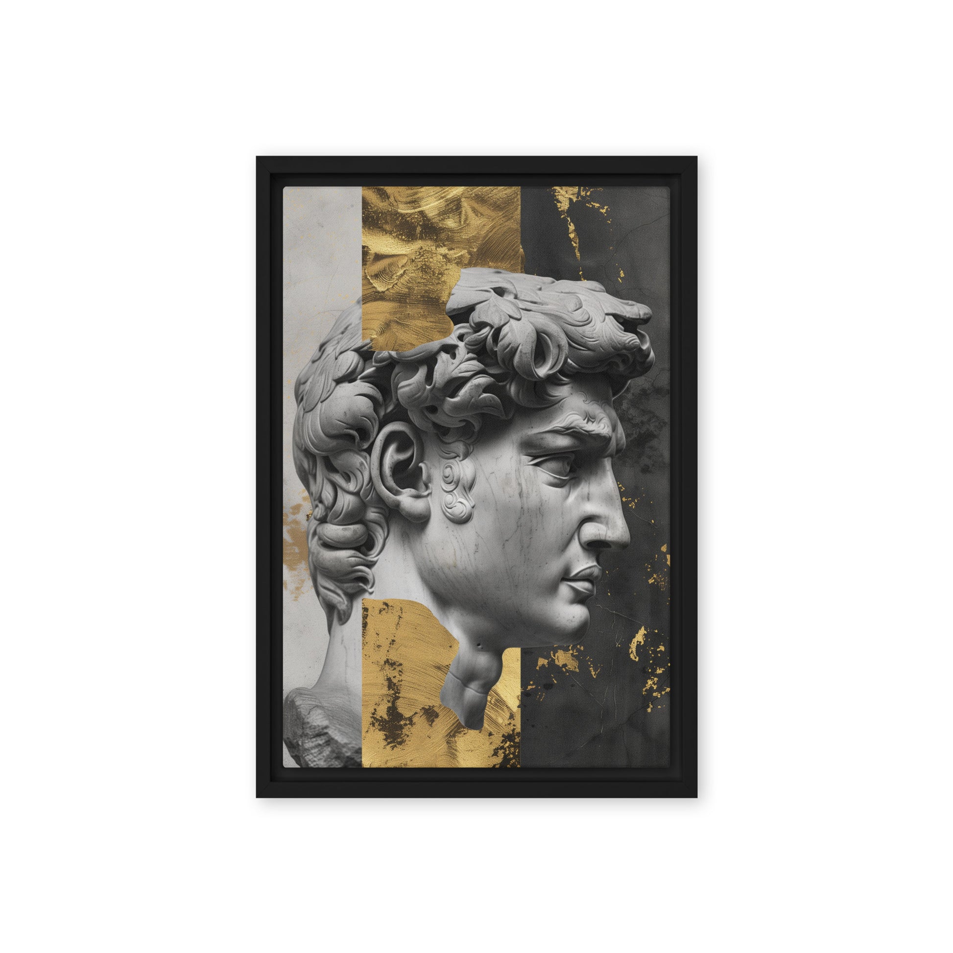David Sculpture Greek Mythology Art Framed Canvas