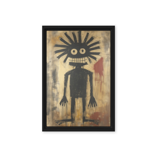Basquiat Style Art Framed Canvas
