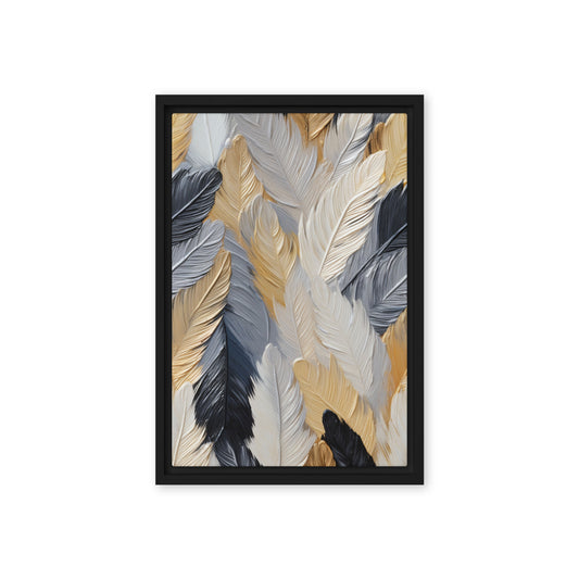 Colorful Feathers Impasto Art Digital Print