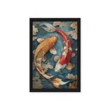 Koi Fish Circle Japanese Art Digital Print