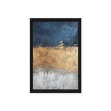 Navy Gold Grey Modern Art Digital Print