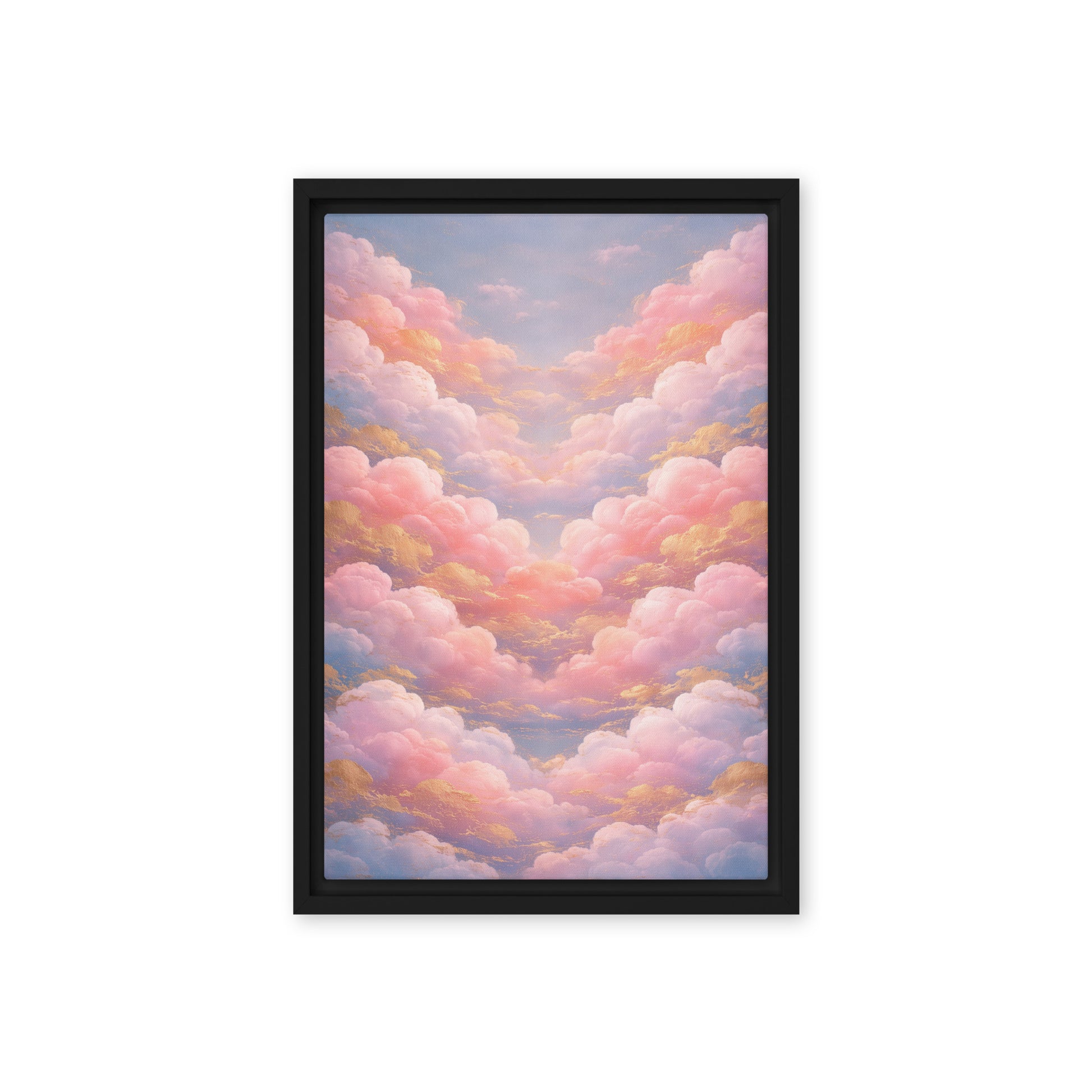 Pastel Clouds Modern Art Framed Canvas - PaintFu