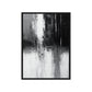 Black White Grey Abstract Art Framed Canvas