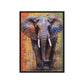 Colorful Elephant Framed Canvas