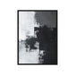 Black White & Grey Abstract Art Framed Canvas