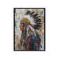 Chief Native American Art Framed Canvas