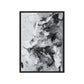 Grey White Black Modern Art Framed Canvas