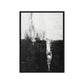 Black White Abstract Art Framed Canvas