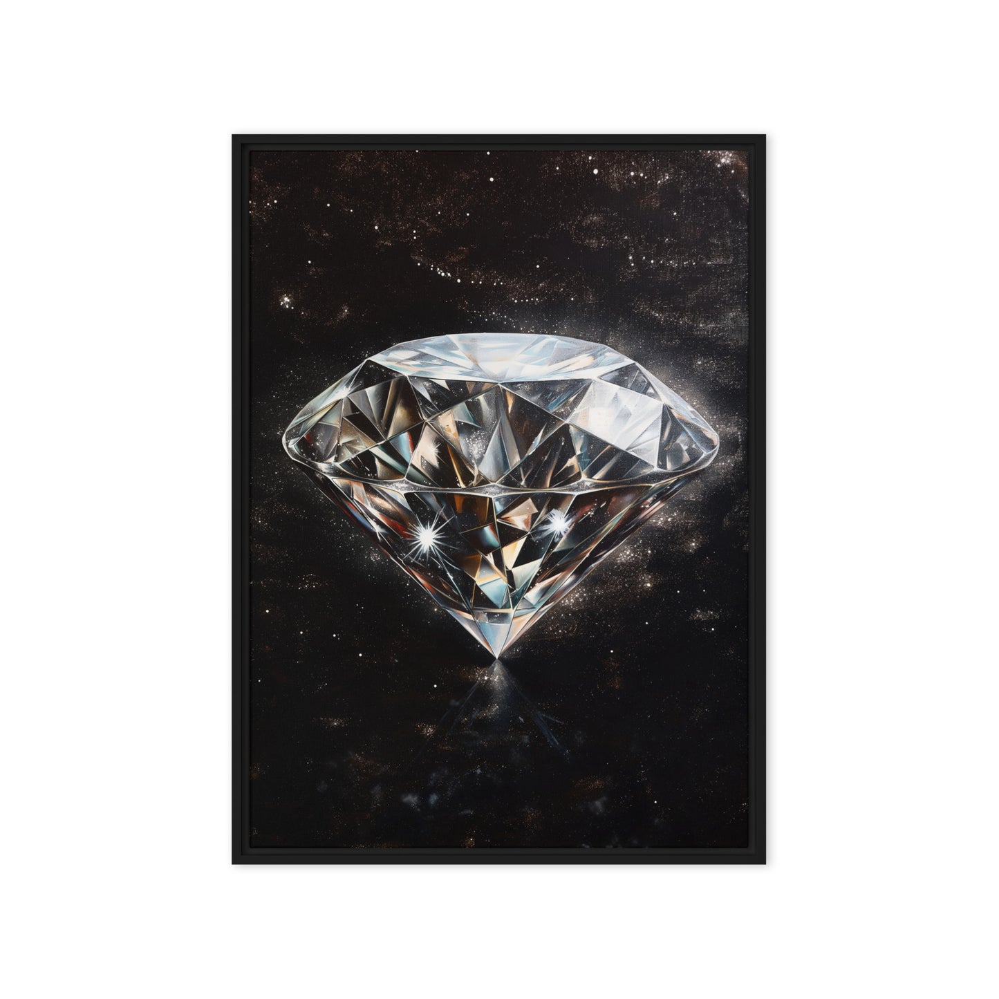 Shining Diamond Framed Canvas
