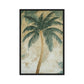 Palm Tree Beach Art Framed Canvas